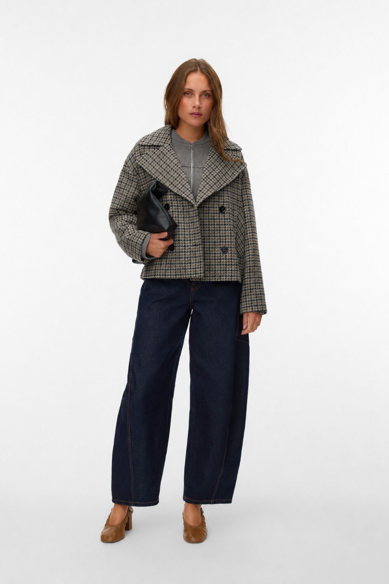 Vero Moda Casaco curto aos quadrados