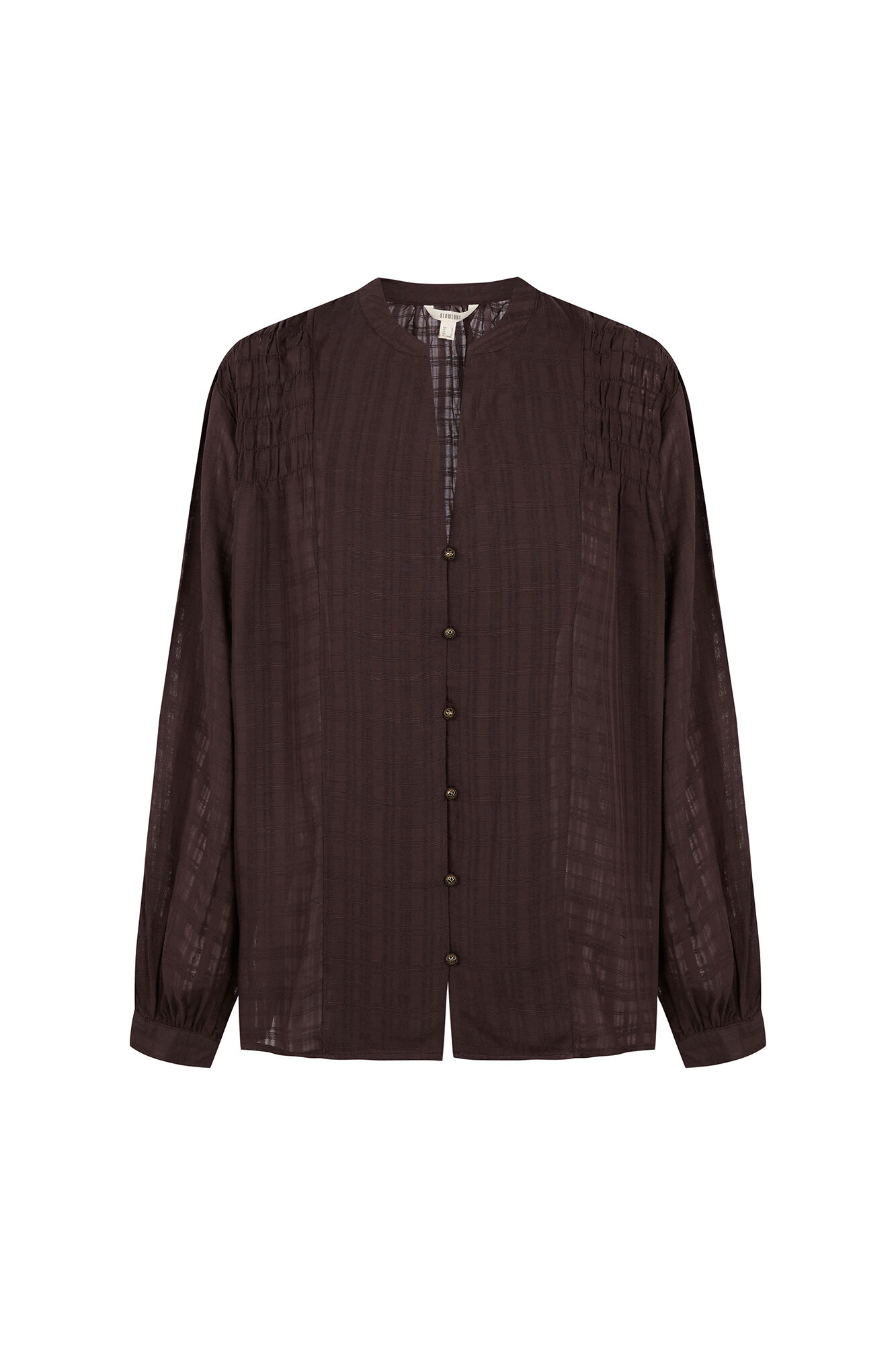 Slowlove Blusa frunce abullonada