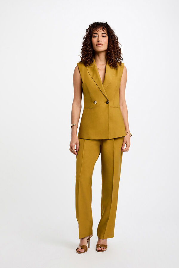 Morgan Pantalón estrecho en pernera Amarillo