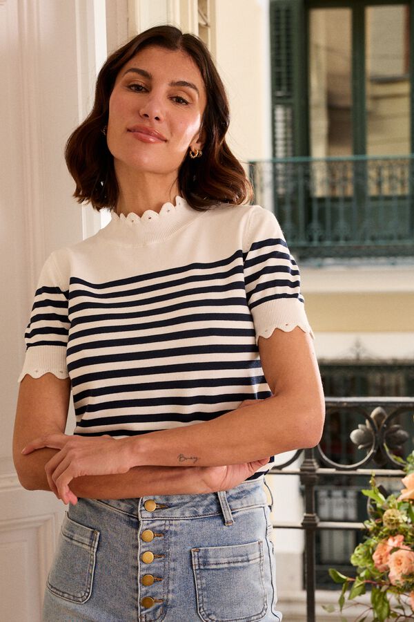 Pol&iacute;n Et Moi Cindy knit jumper Printed white