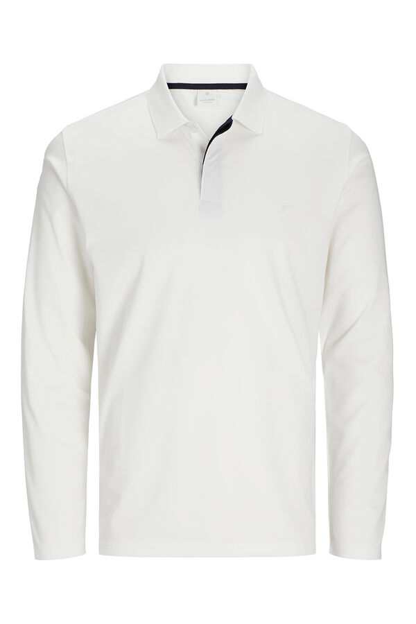 Jack & Jones Camisa polo clássica de manga comprida Branco