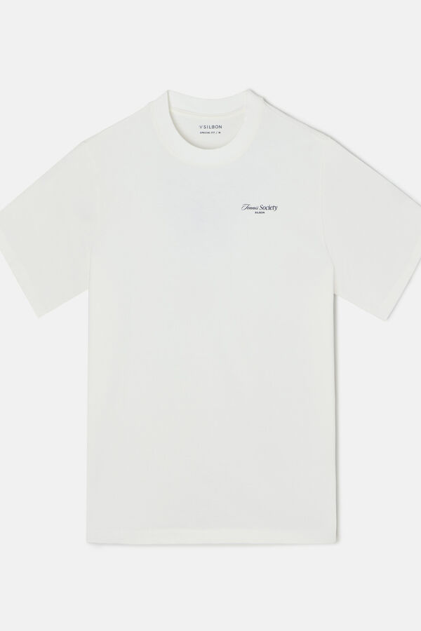 Silbon T-shirt especial para sociedade de tênis Ecru
