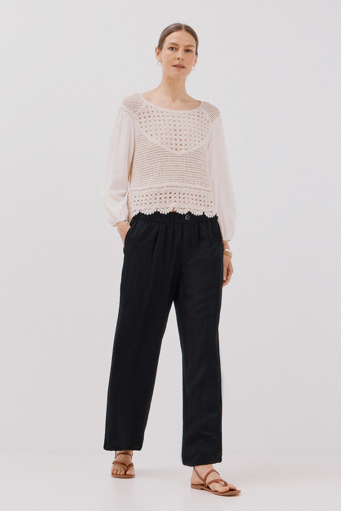 Cortefiel Floaty wide leg trousers