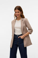Vero Moda Blazer aberto com manga arregaçadas Cinzento