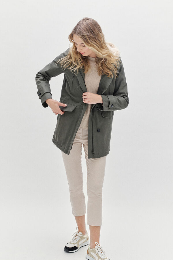 Caroll Parka 100% algodão Verde