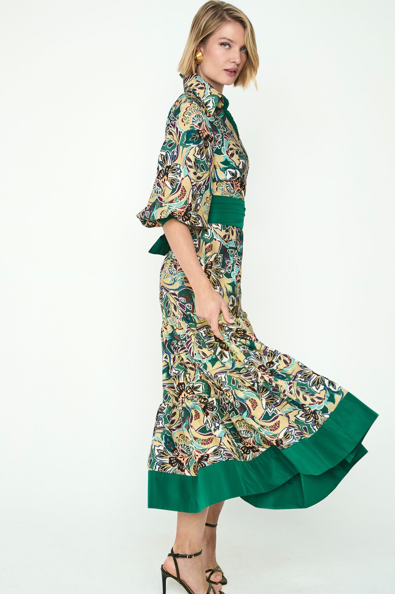 Panambi Vestido midi estampado Giana
