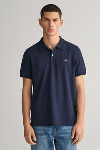 Cortefiel Regular Fit Shield Piqué Polo Shirt Blue