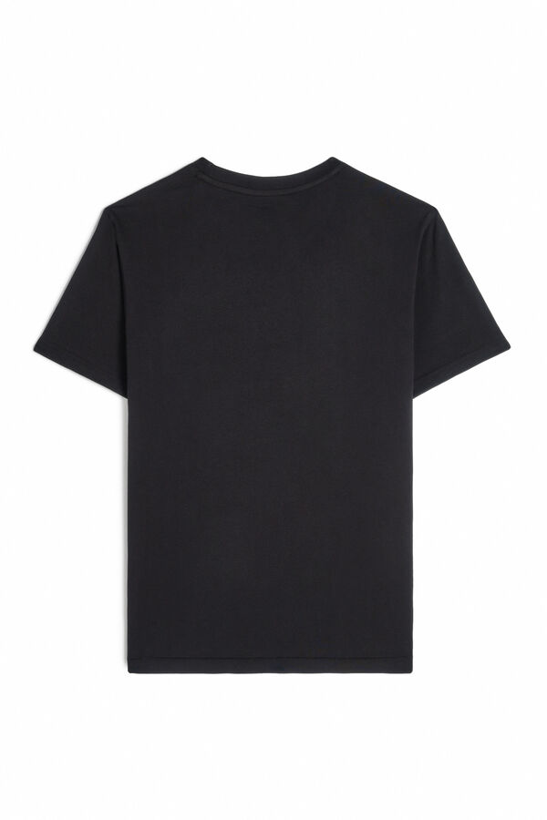 Cortefiel Camiseta gráfica logo OOTO Negro