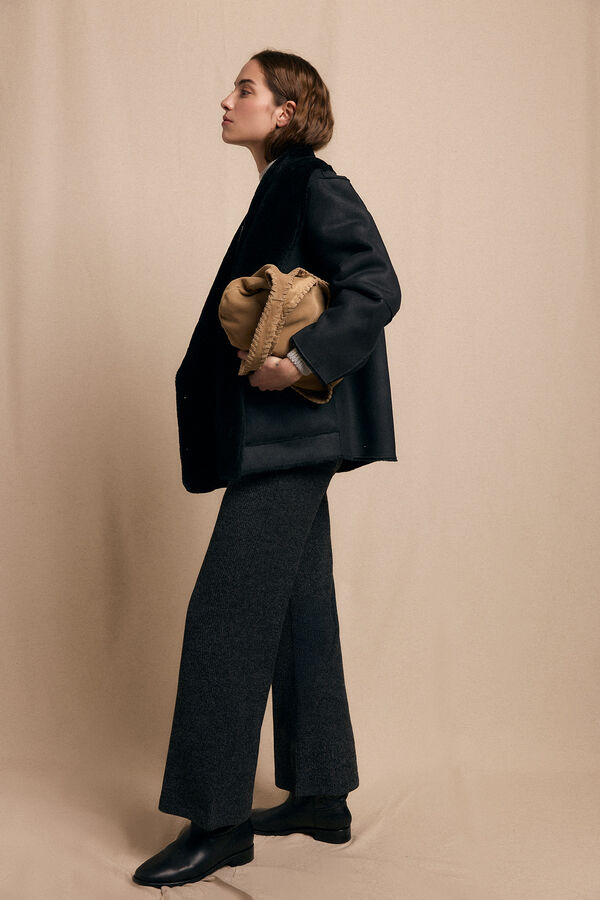 Slowlove Pantalón ancho de punto Gris