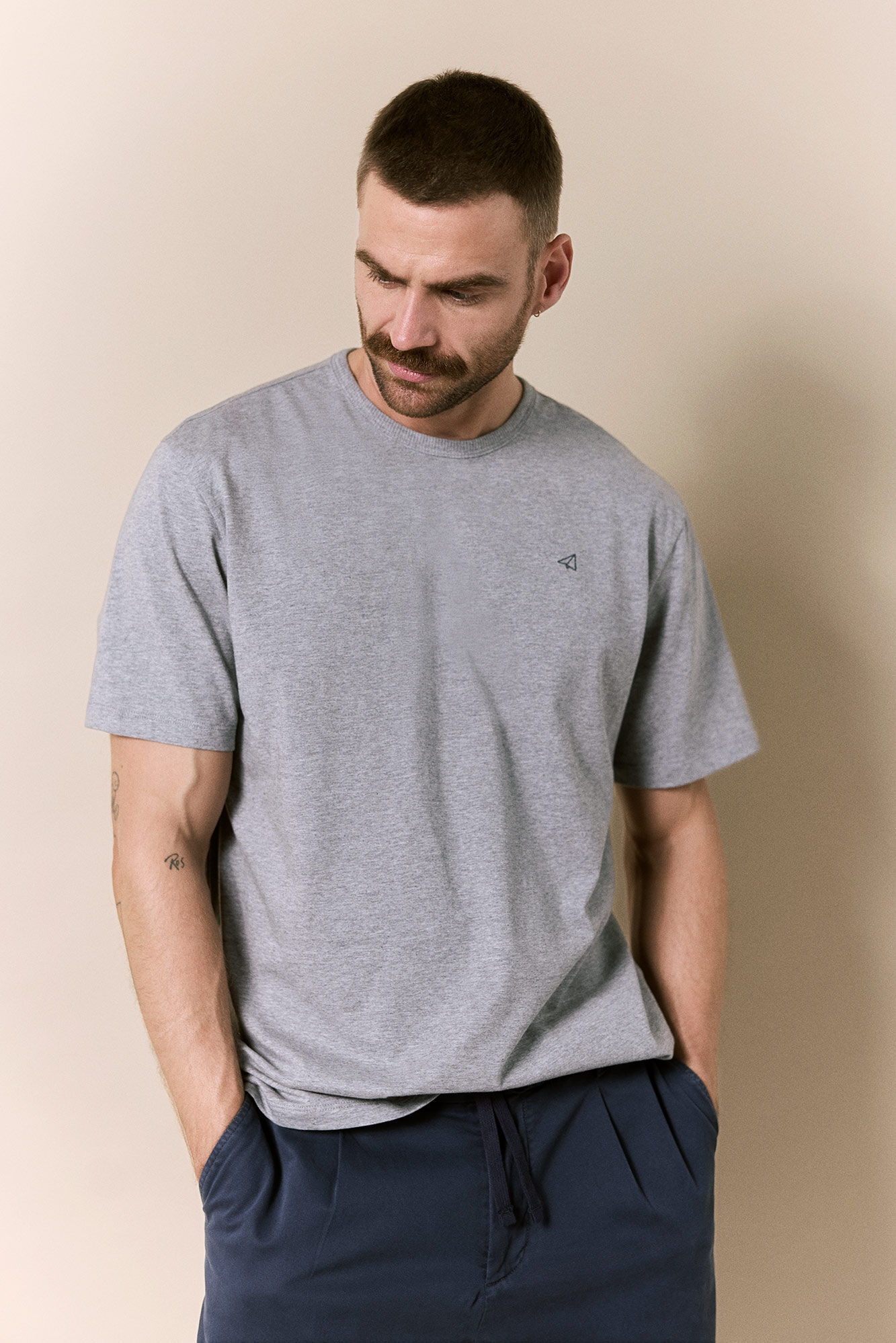 OOTO Camiseta lavada manga corta