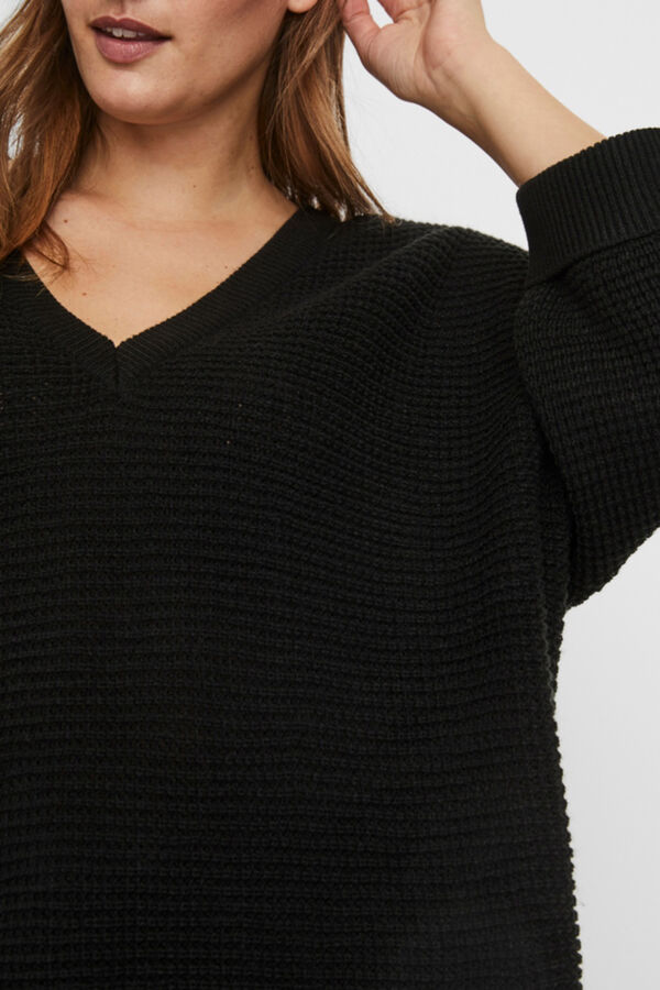 Vero Moda Curve Jersey largo de punto Curve Negro