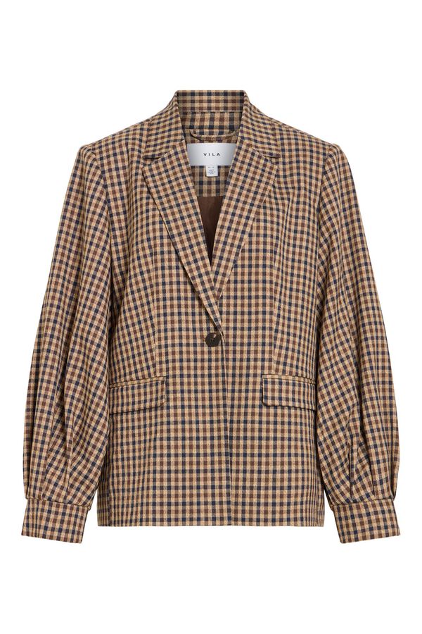 Vila Blazer estampado vichy Castanho