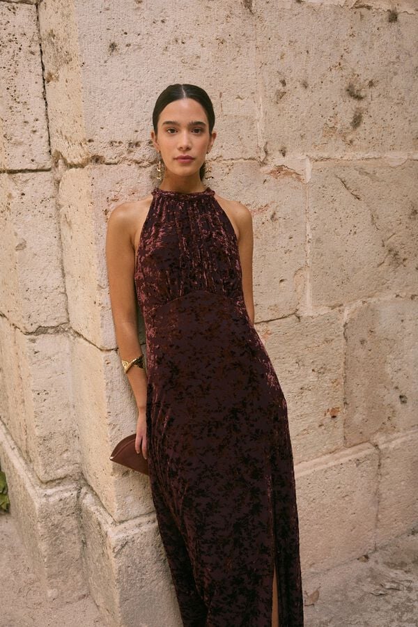 Pol&iacute;n Et Moi Vestido de convidada Maelia Castanho