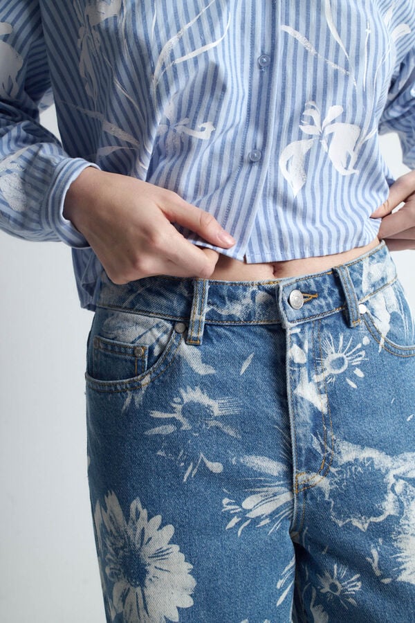 Object Jeans estampado Azul