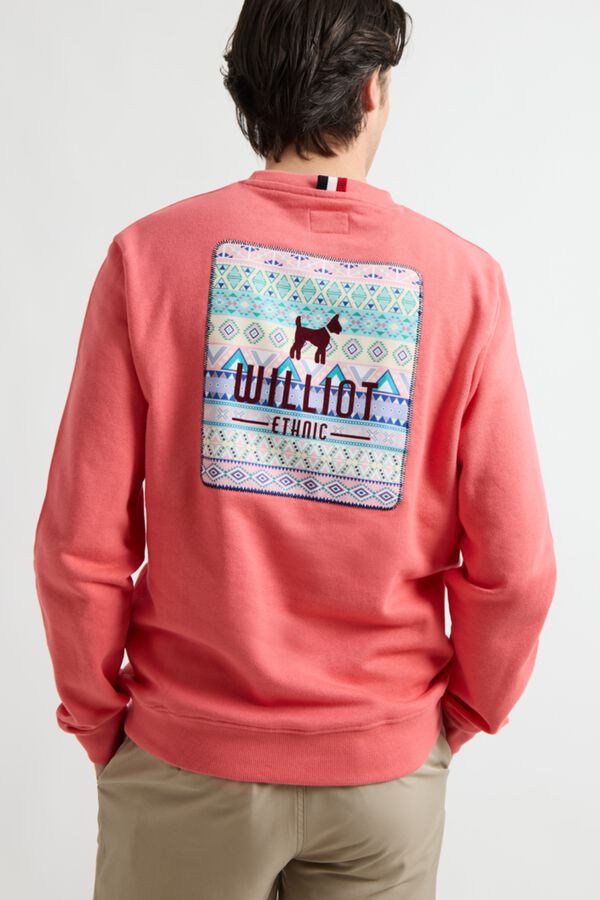 Williot Sweatshirt com logo &eacute;tnico Vermelho