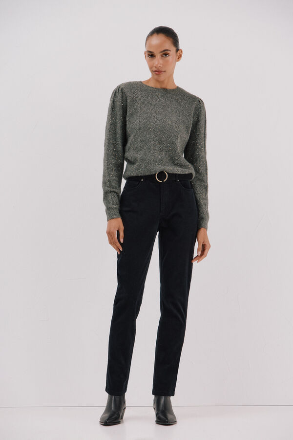 Cortefiel Sequin jersey-knit jersey Green