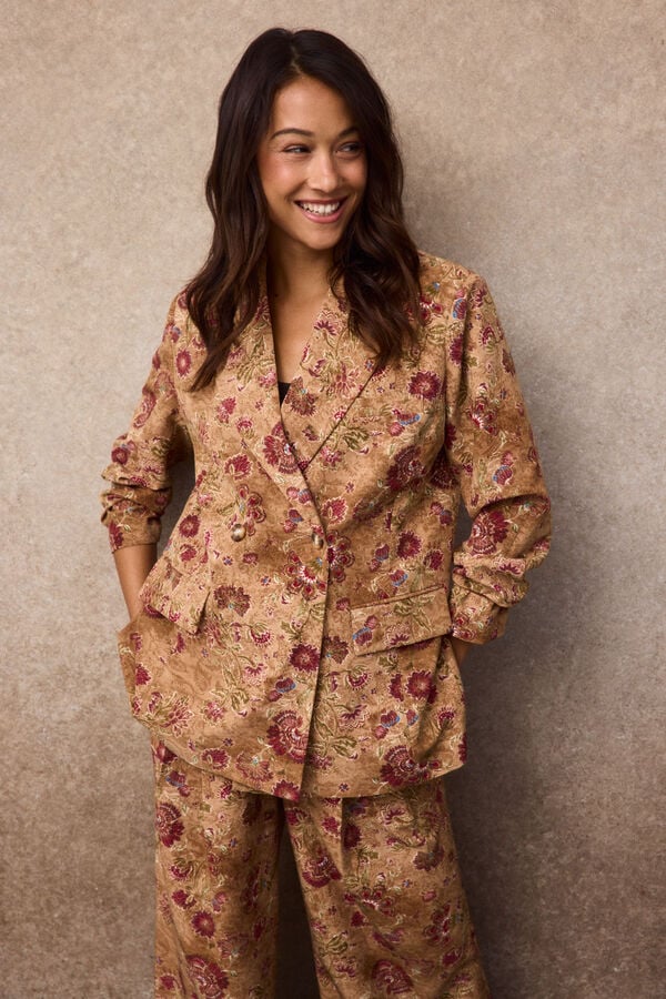 Slowlove Blazer oversized estampada Multicolorido
