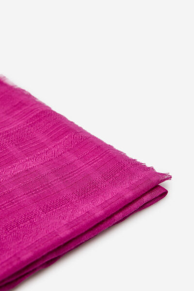 Cortefiel plain lurex scarf Fuchsia