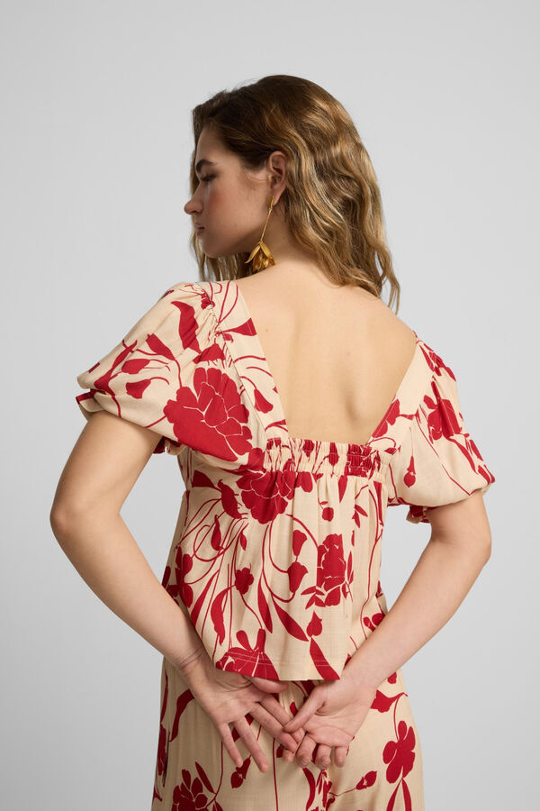 Silbon Blusa franzida  Vermelho