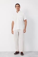 Cortefiel Lightweight regular jogger Ivory