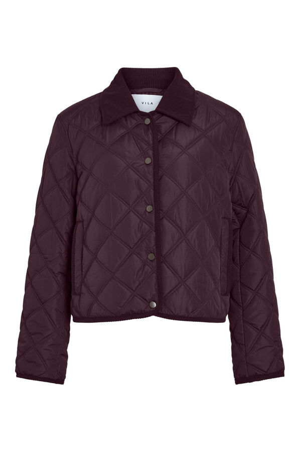 Vila Sobretudo acolchoado acolchoado com gola de veludo cotelê Granada