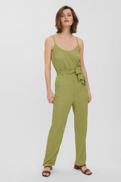Cortefiel Jumpsuit with spaghetti straps Green