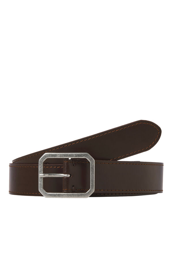 Jack & Jones Cinto com fivela de metal Castanho