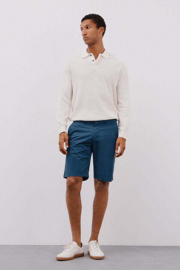 Cortefiel Chino bermuda shorts Blue