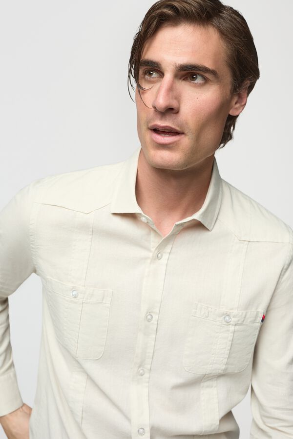 Williot Camisa Guayabera Beige