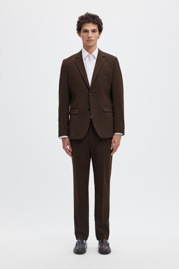 Selected Blazer Slim Fit Castanho
