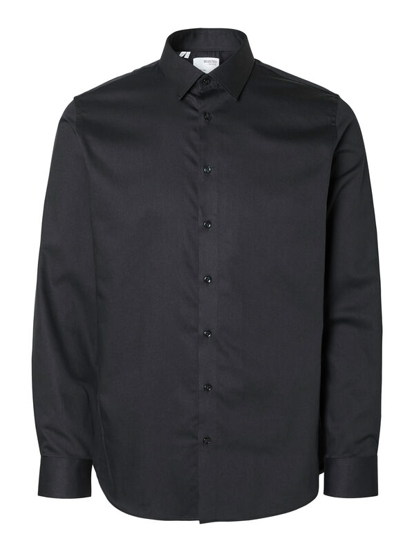 Selected Camisa Slim Fit de vestir Preto