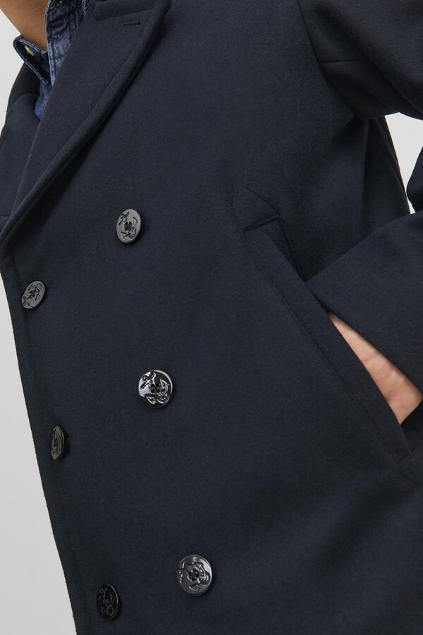 Cortefiel Short double-breasted coat Navy