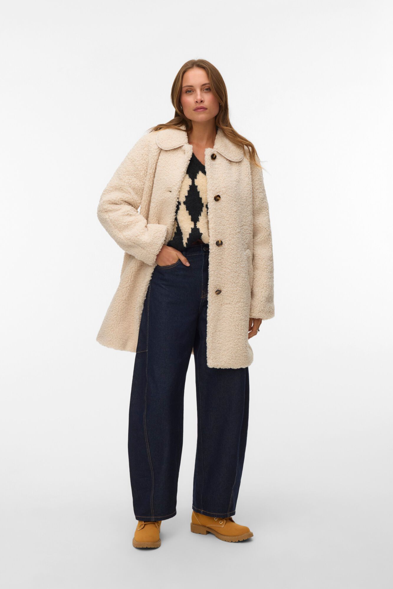Vero Moda Sobretudo de borrego