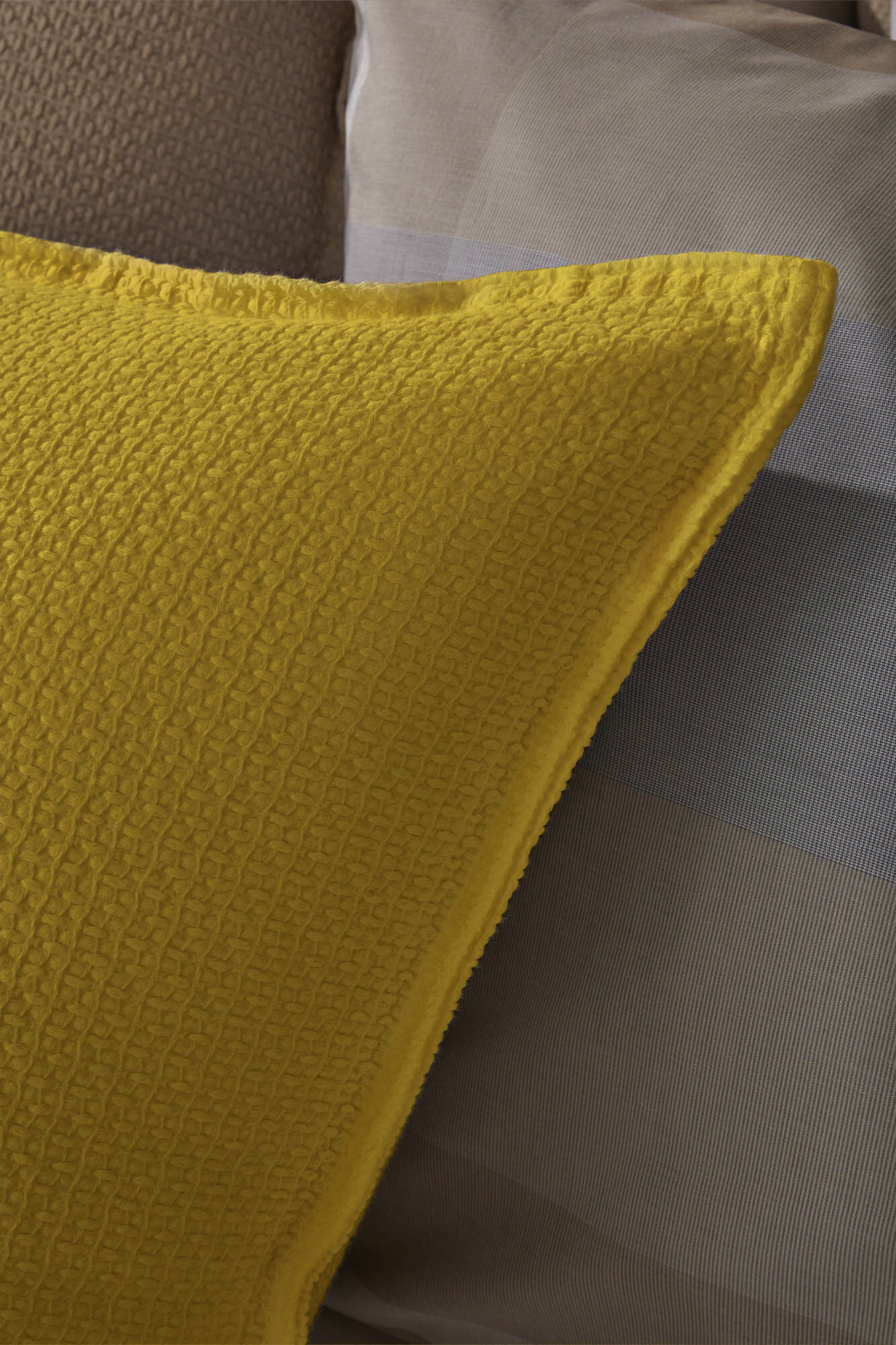 Bassols Mustard Melissa Cushion Covers 55x55cm (Pacote 2 unidades)
