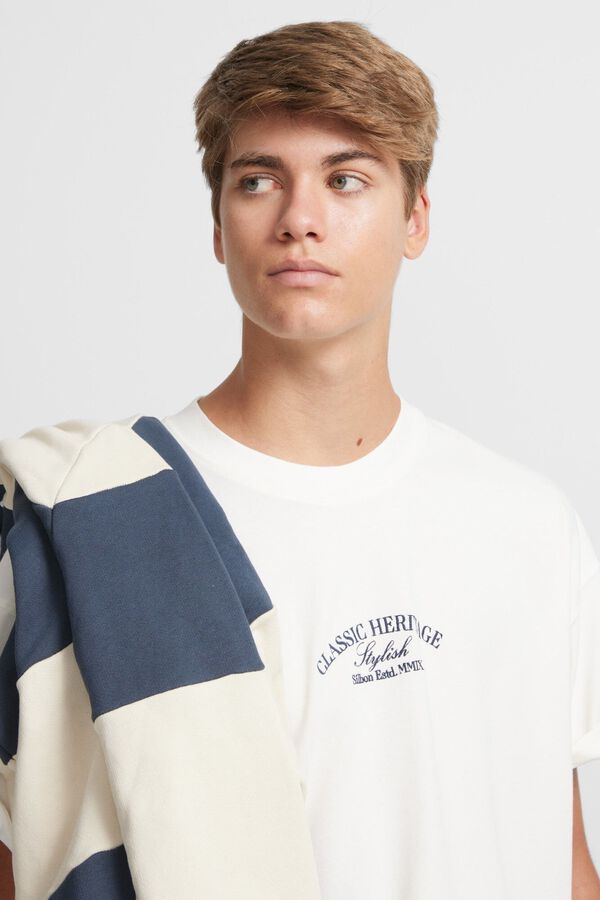 Silbon Special fit classic heritage t-shirt Beige