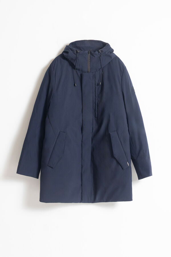 PuroEGO Parka técnica com capuz de areia Azul