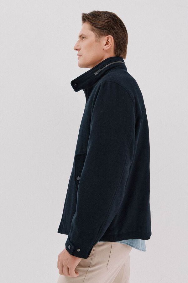 Cortefiel Wool jacket Navy