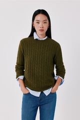 Cortefiel Camisola soft touch oitos Verde