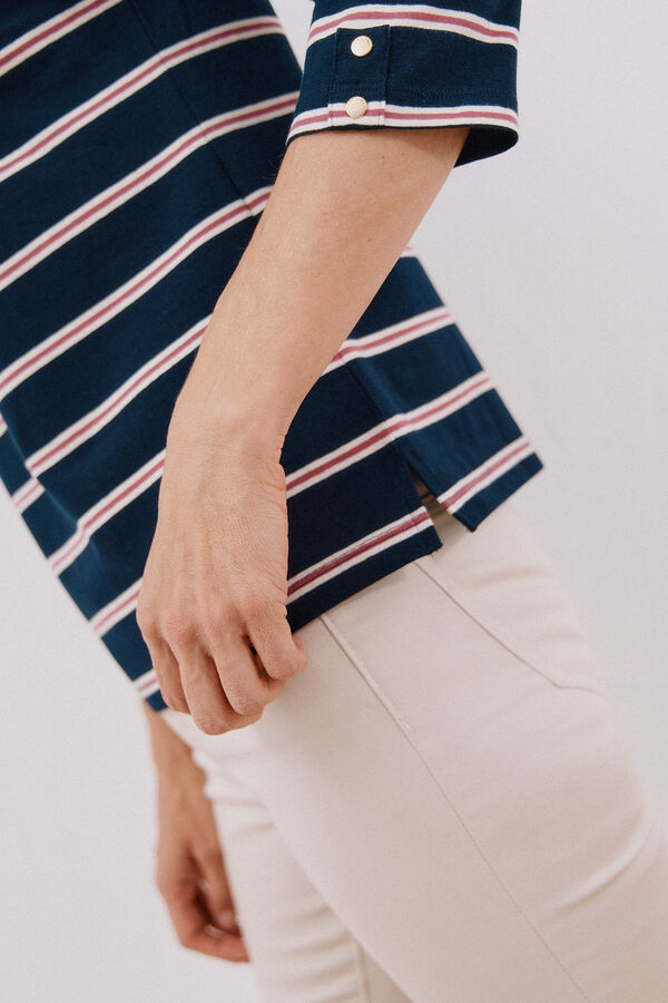 Cortefiel Essential boat neck T-shirt Multicolour