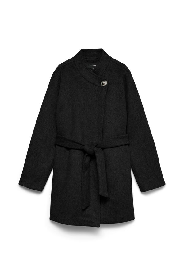 Vero Moda Sobretudo envolvente com cinto Preto