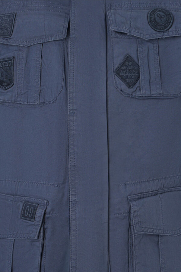 Silbon Patched parka Navy