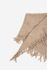Cortefiel Fringed poncho Nude