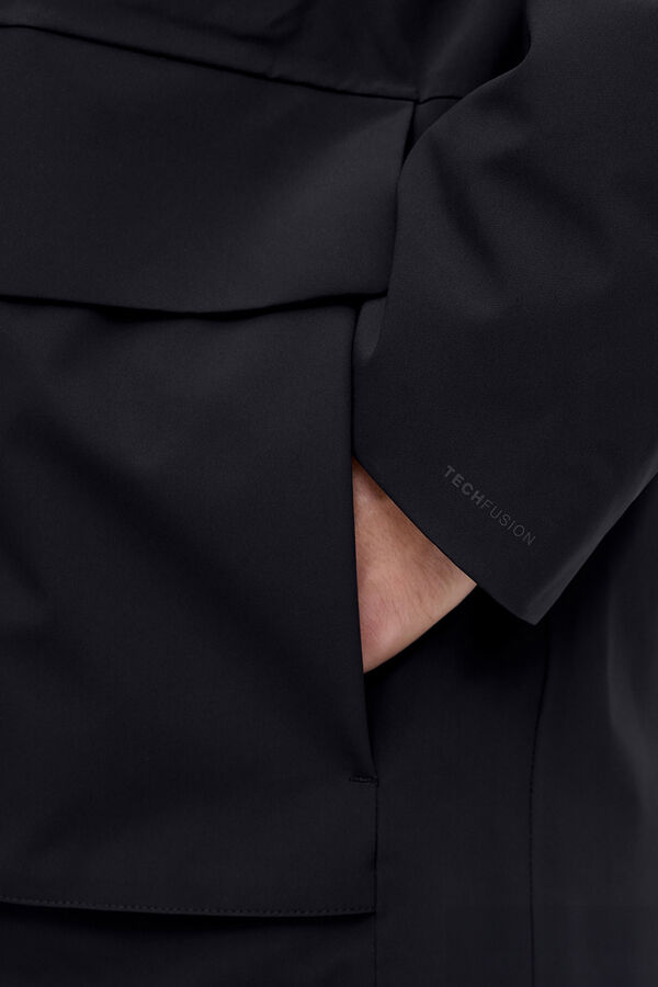 Jack & Jones Parka cl&aacute;ssica com capuz Preto