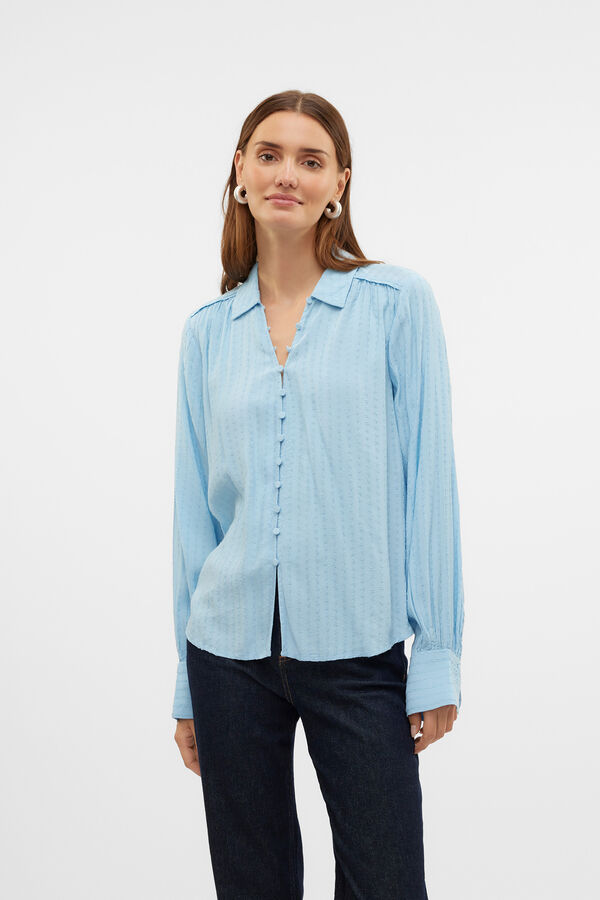 Vero Moda Camisa fluida de manga comprida comprida  Azul