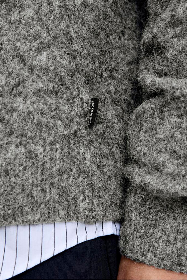 Jack & Jones Casaco de malha básico de malha liso Cinzento