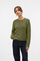 Vero Moda Fluffy knit jumper Green
