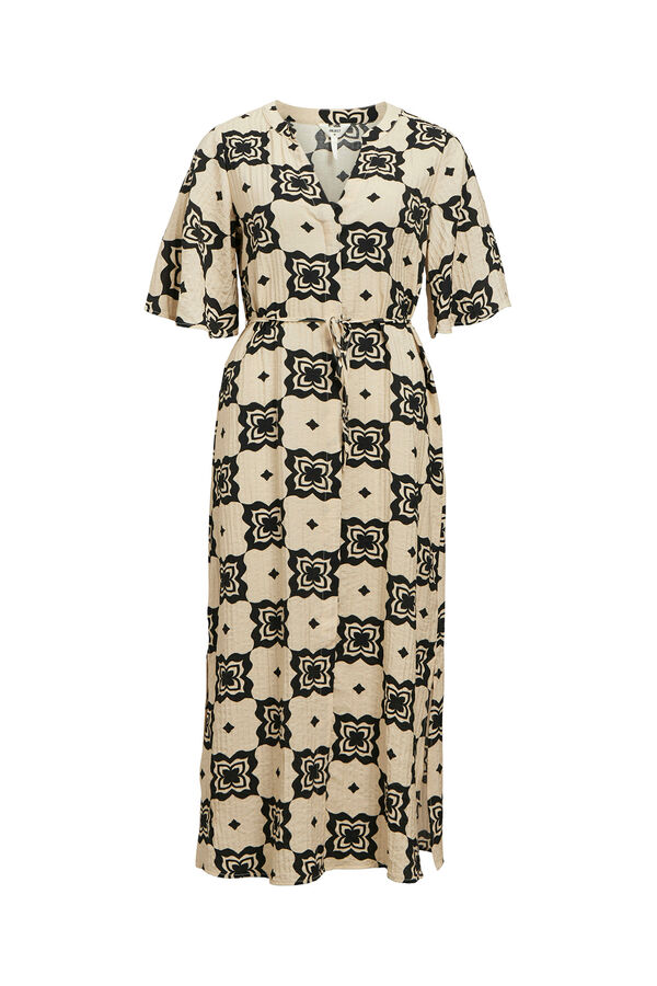 Object Vestido midi estampado Cinzento
