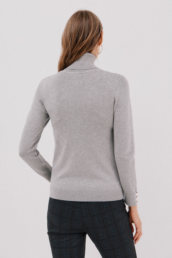 Cortefiel Short-sleeved jumper Grey