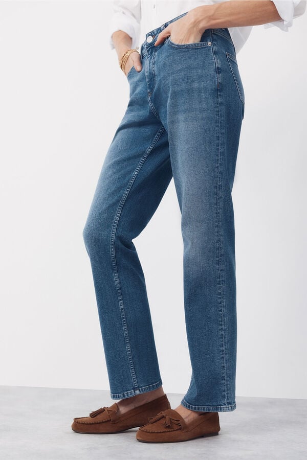 Cortefiel Jeans Rectos Blue