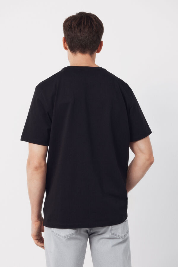 Cortefiel Camisola básica com bolso Preto